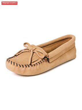 Suede Softsole Mocc Fringe Pull-On Indoor